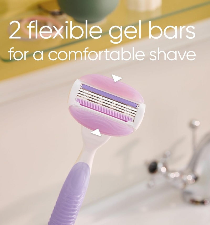 عبوات شفرات حلاقة جيليت فينوس كومفورت جلايد بريز النسائية، عبوة من 4 قطع في علبة واحدة - Image 5